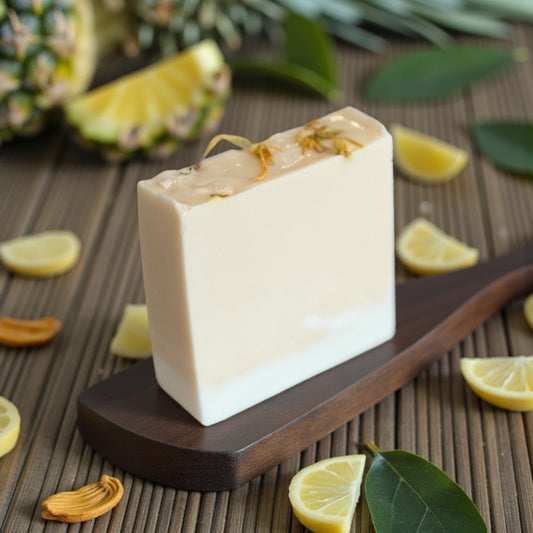 Piña Colada Goat's Milk Soap — Coconut & Pineapple Essential Oil 4 oz