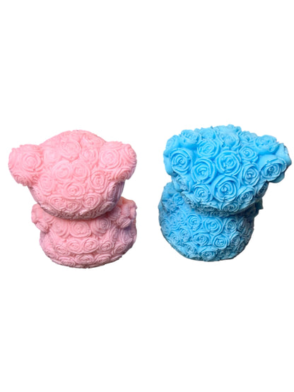 Rose Teddy Bear Soap for Baby Showers or Birthday Party Favors - Goats Milk and Natural Ingredients - Personalization Available  1.8 oz