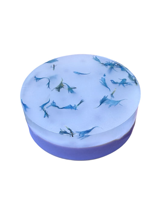 Two Layered Botanical Wisteria Lilac Soap with Goat’s Milk and Glycerin Layers 4 oz