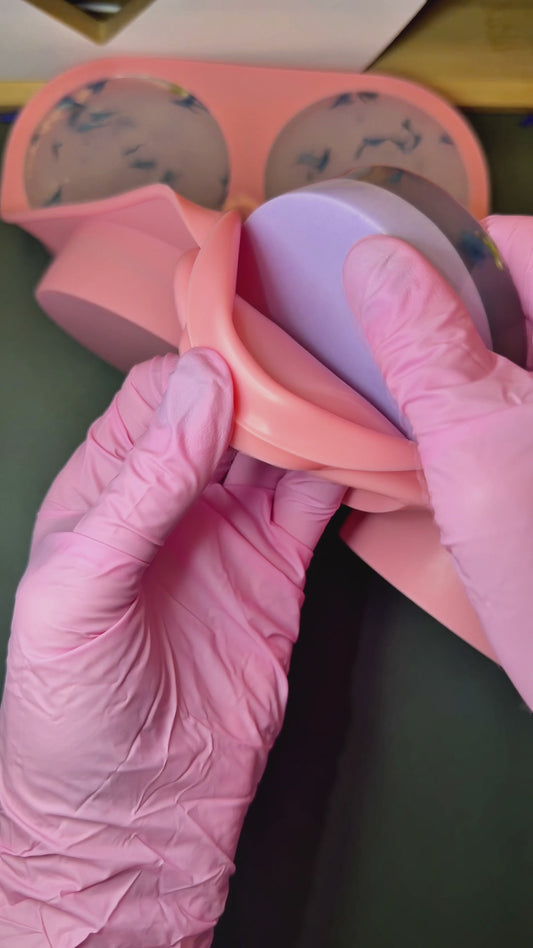 Two Layered Botanical Wisteria Lilac Soap with Goat’s Milk and Glycerin Layers 4 oz